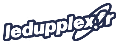 Sticker 'ledupplex.fr' représentant l'URL officielle de l'agence web Le Dupplex à Clermont-Ferrand.