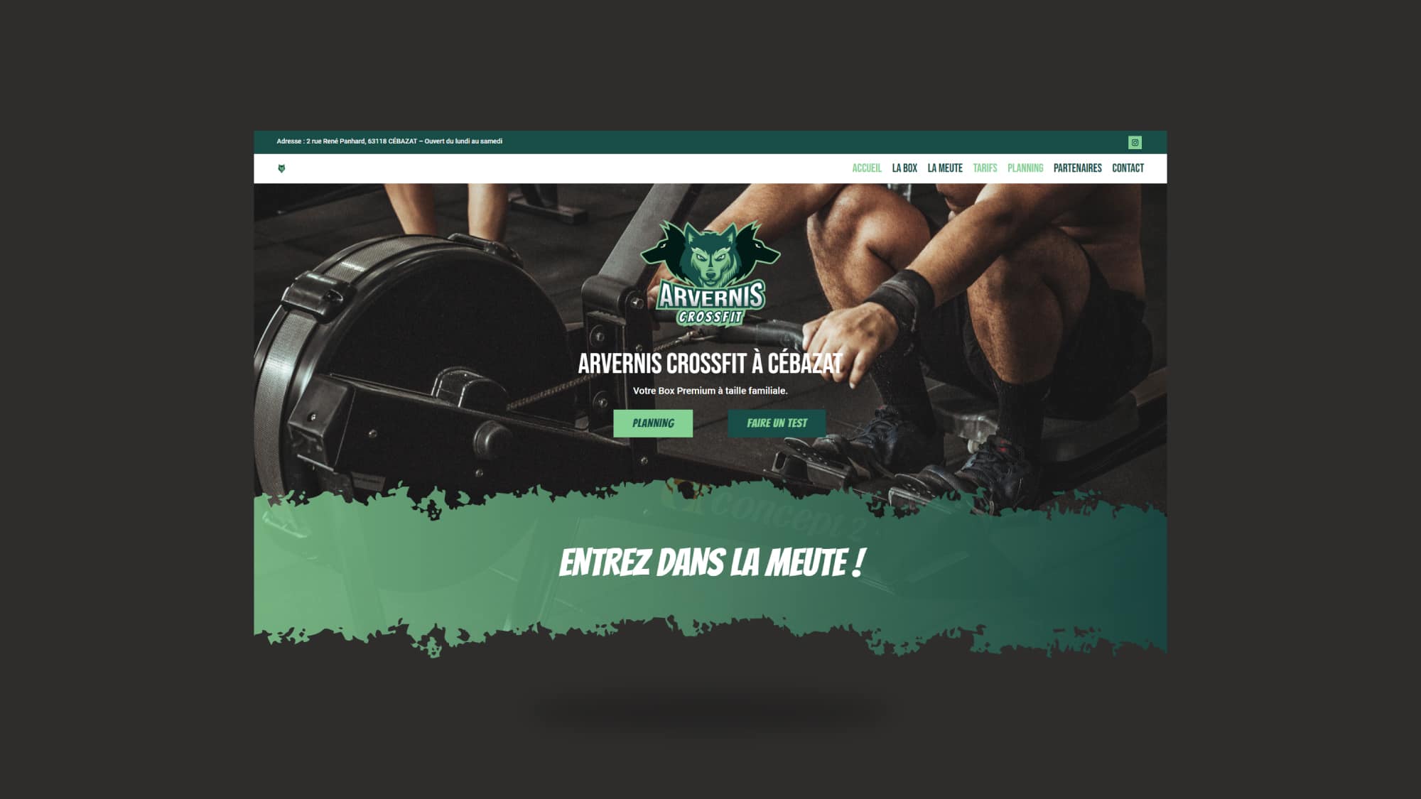 Agence web digital clermont ferrand le dupplex auvergne client Arvenis Crossfit02