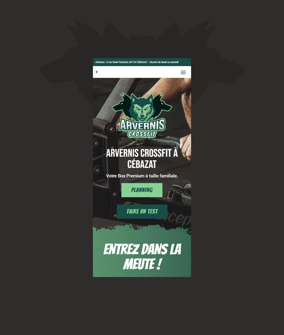 Agence web digital clermont ferrand le dupplex auvergne client Arvenis Crossfit03