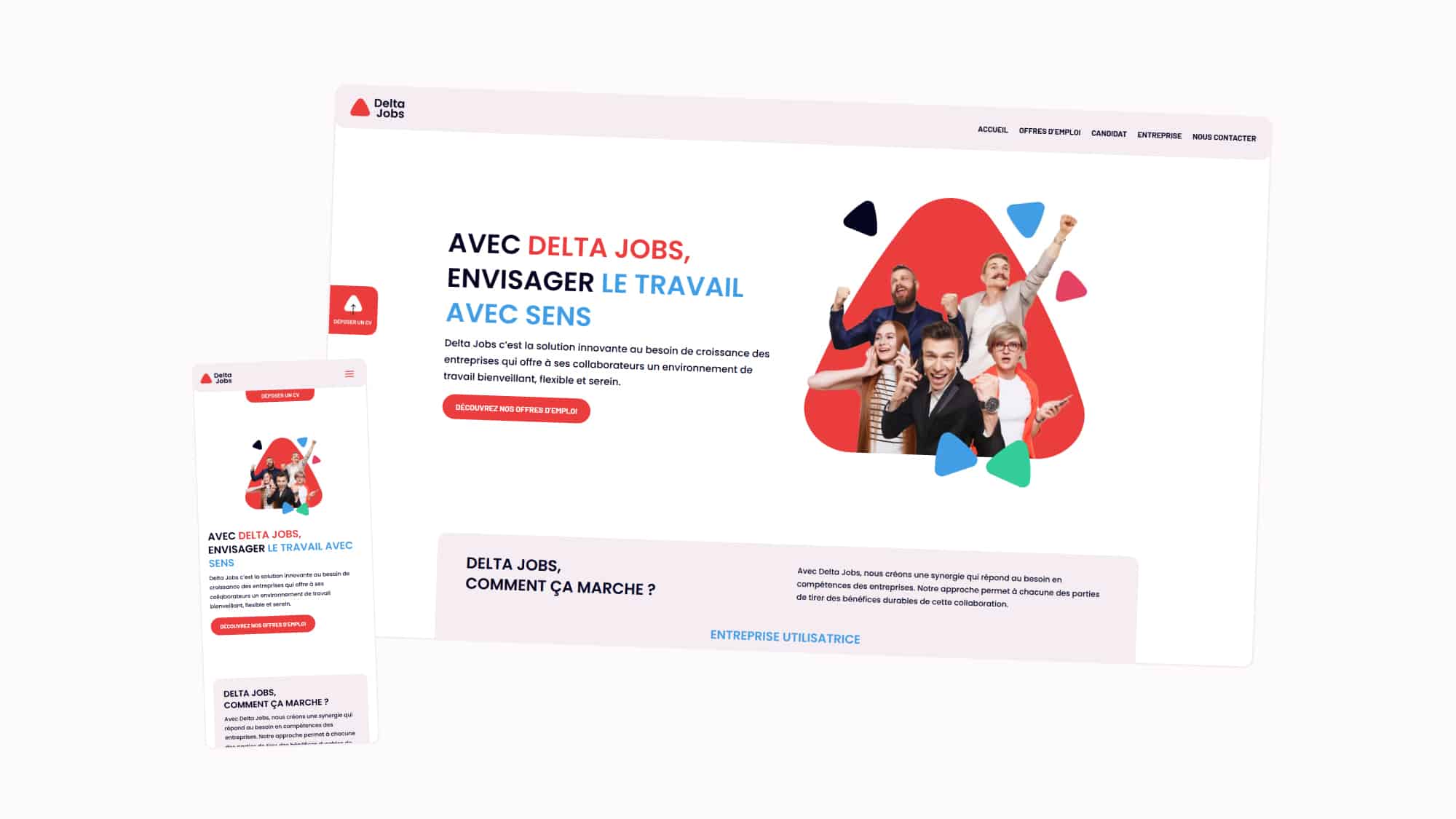 Agence web digital clermont ferrand le dupplex auvergne client Delta Jobs02